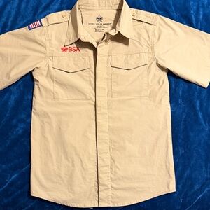 Boy Scouts of America Tan Short-Sleeve Button-Down Shirt